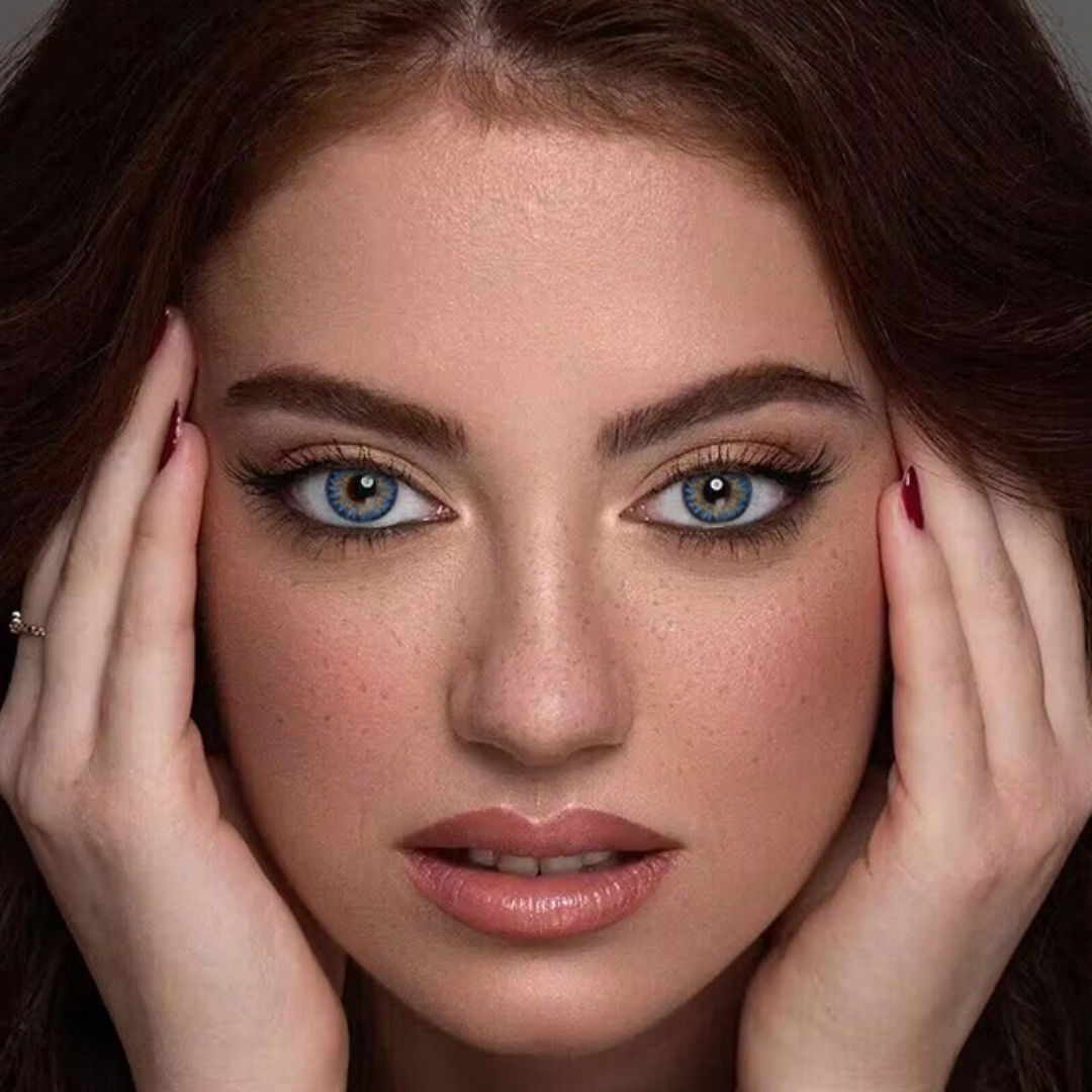 Farvede Linser Blå 1 År