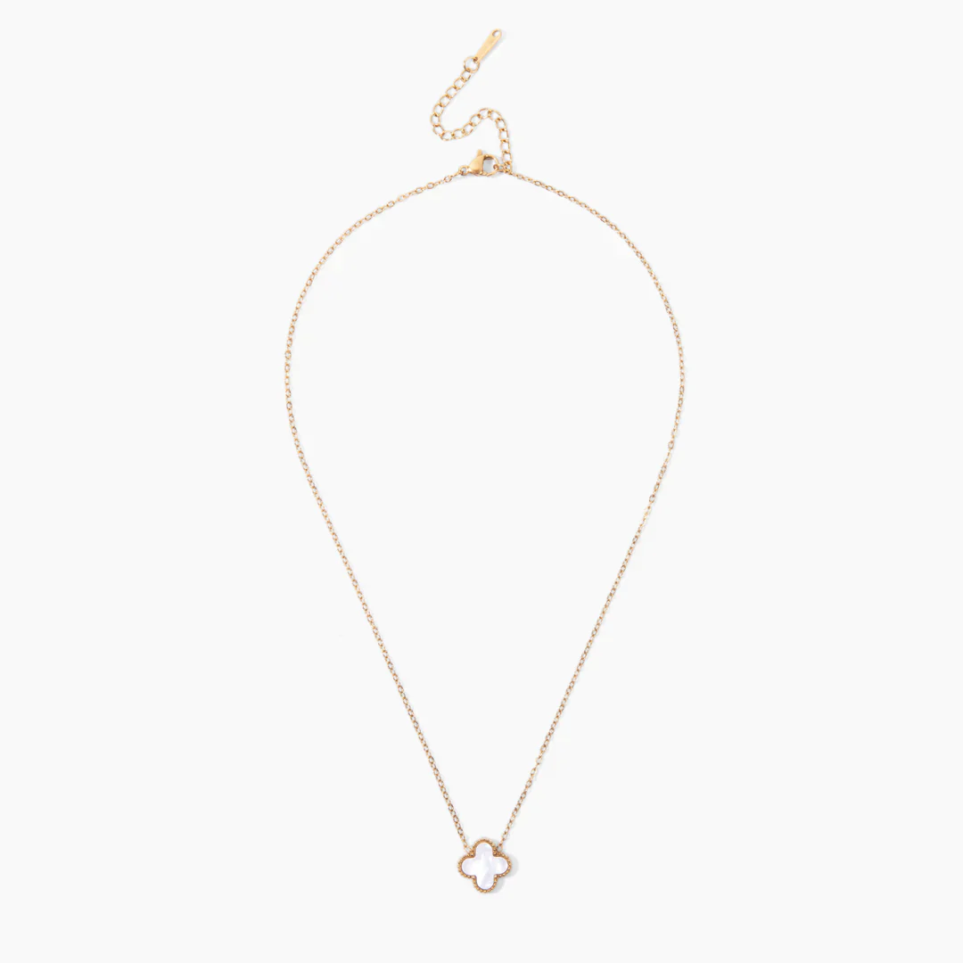 Diana Firkløver Halskjede Hvit