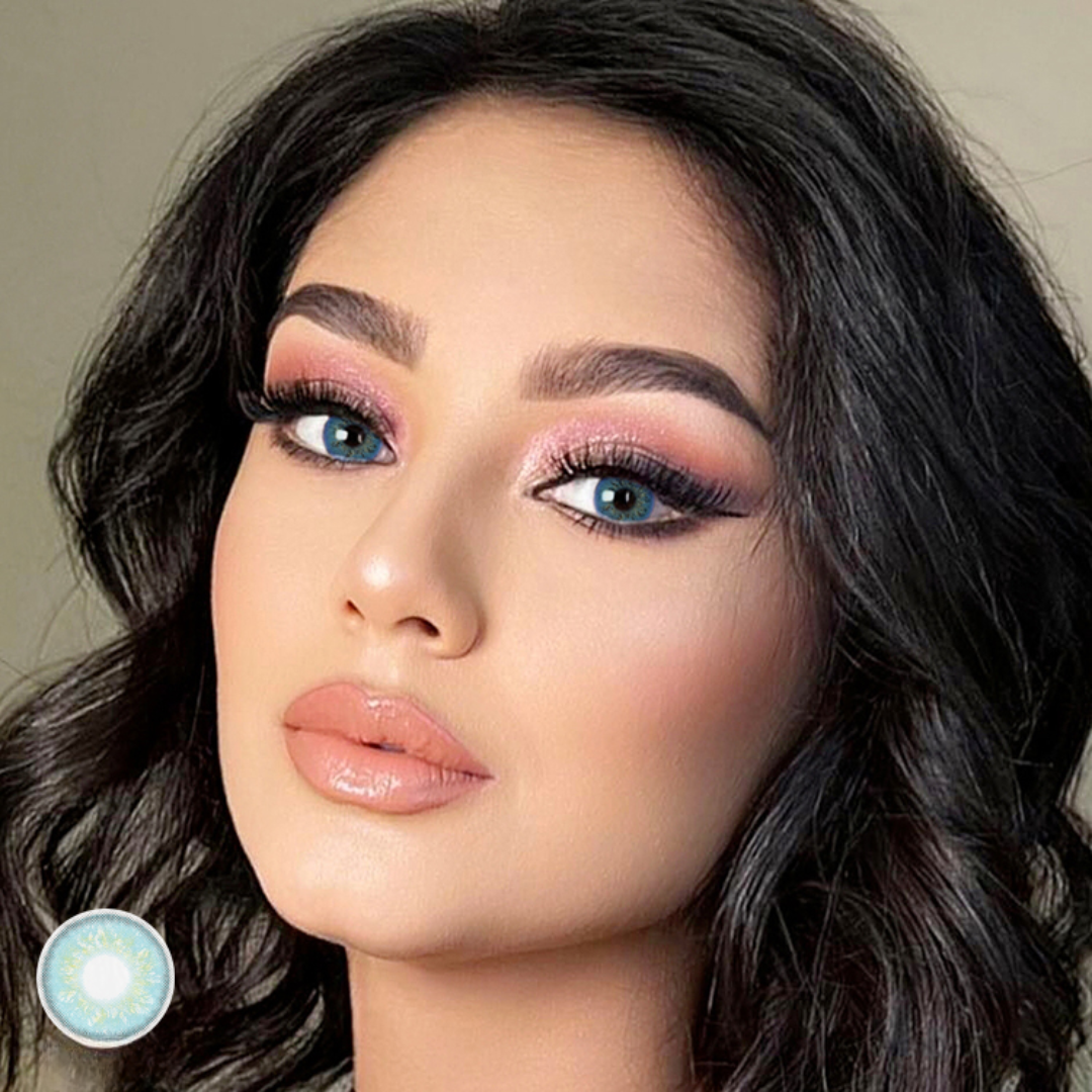 Farvede Linser Turquoise Blue 1 År