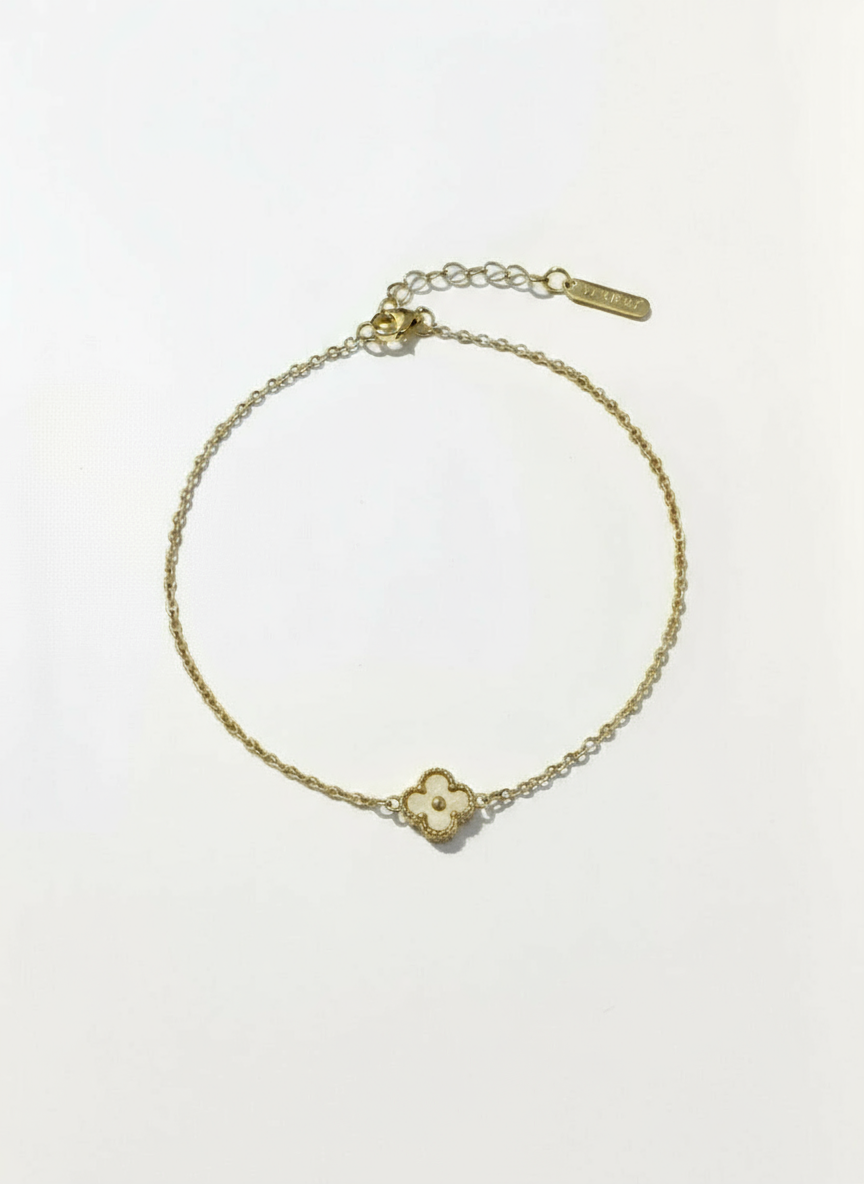 Mini Firkløver Armbånd 1 Motiv Guld
