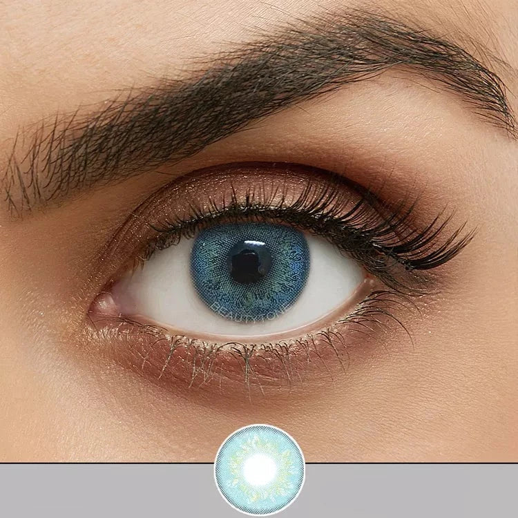 Farvede Linser Turquoise Blue 1 År