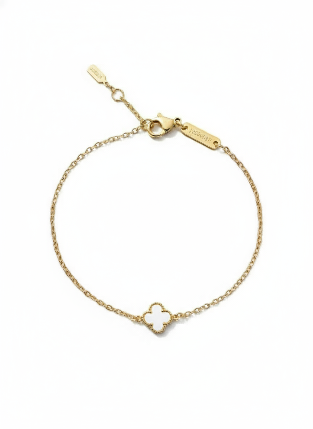 Mini Firkløverarmbånd 1 Motiv Hvid