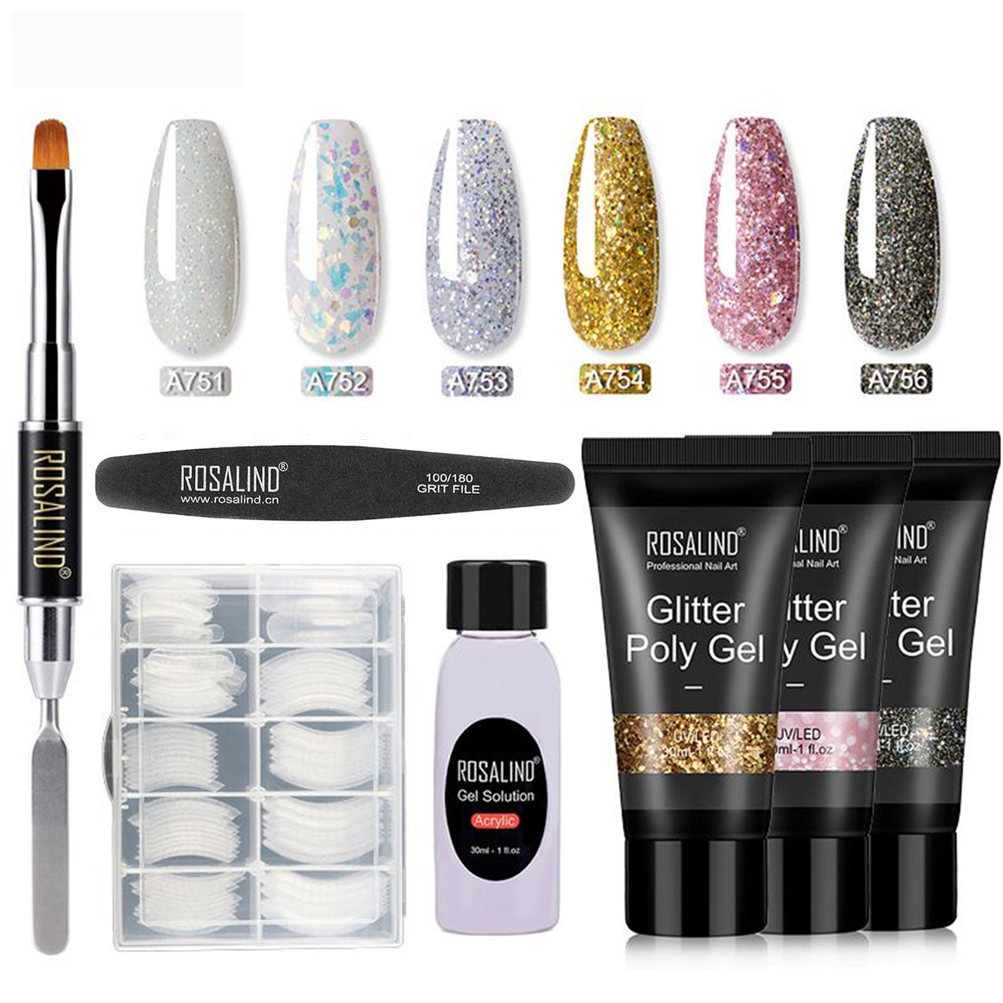 Polygel Kit Glitter