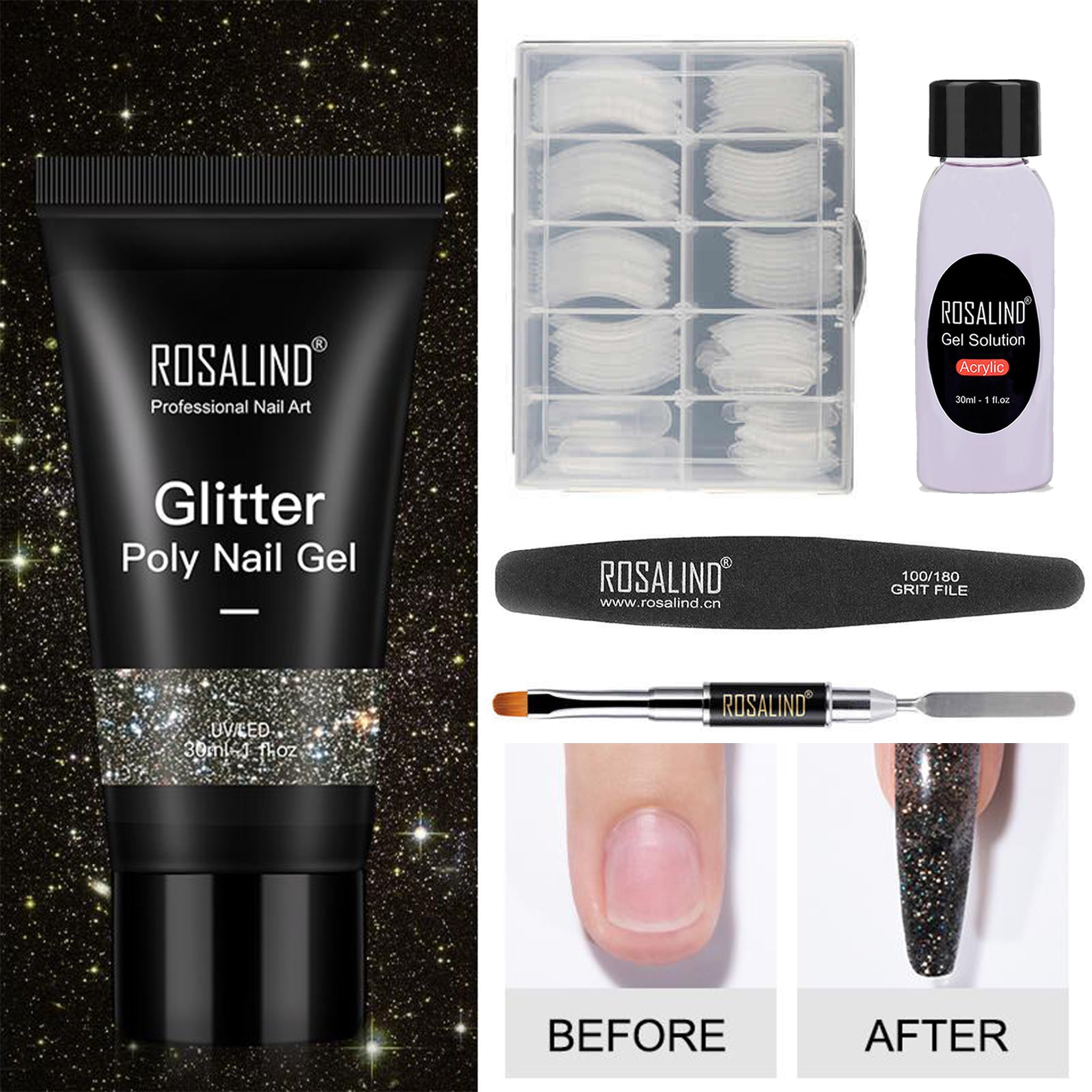 Polygel Kit Glitter