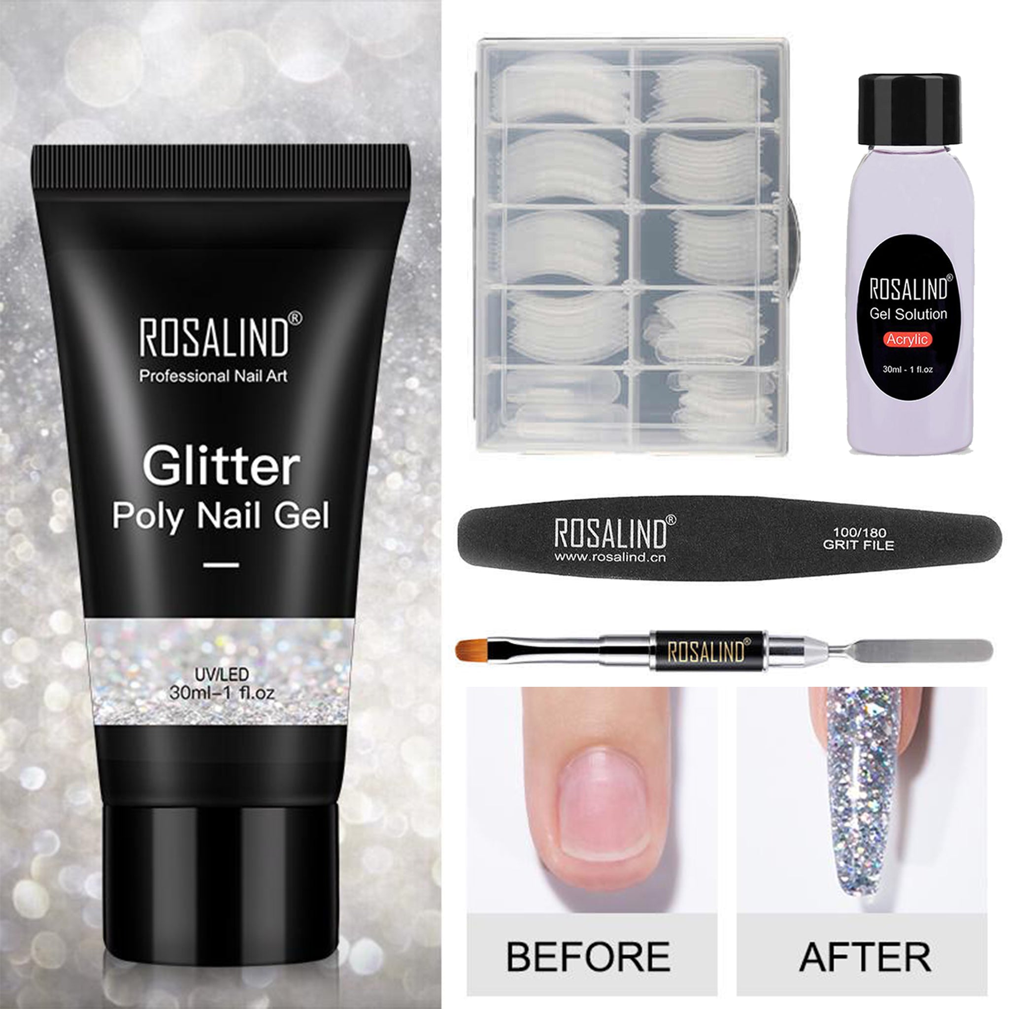 Polygel Kit Glitter