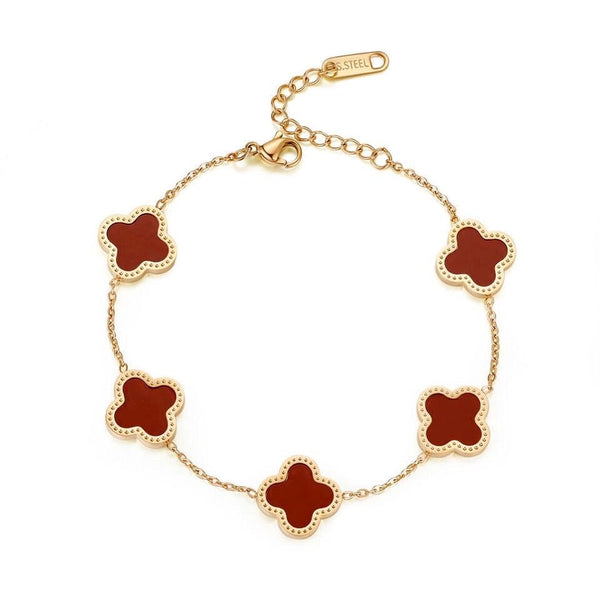 Fyrklöver Armband  Röd