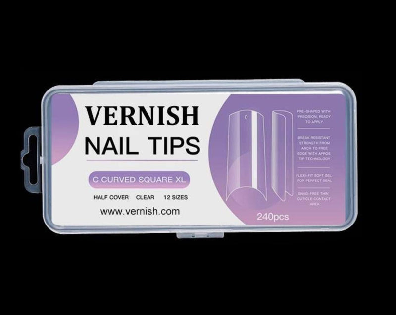 C Curved Square XL Nageltippar Half Cover