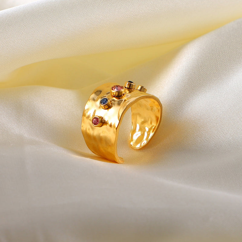Ring multifärgade Cubic Zirconia